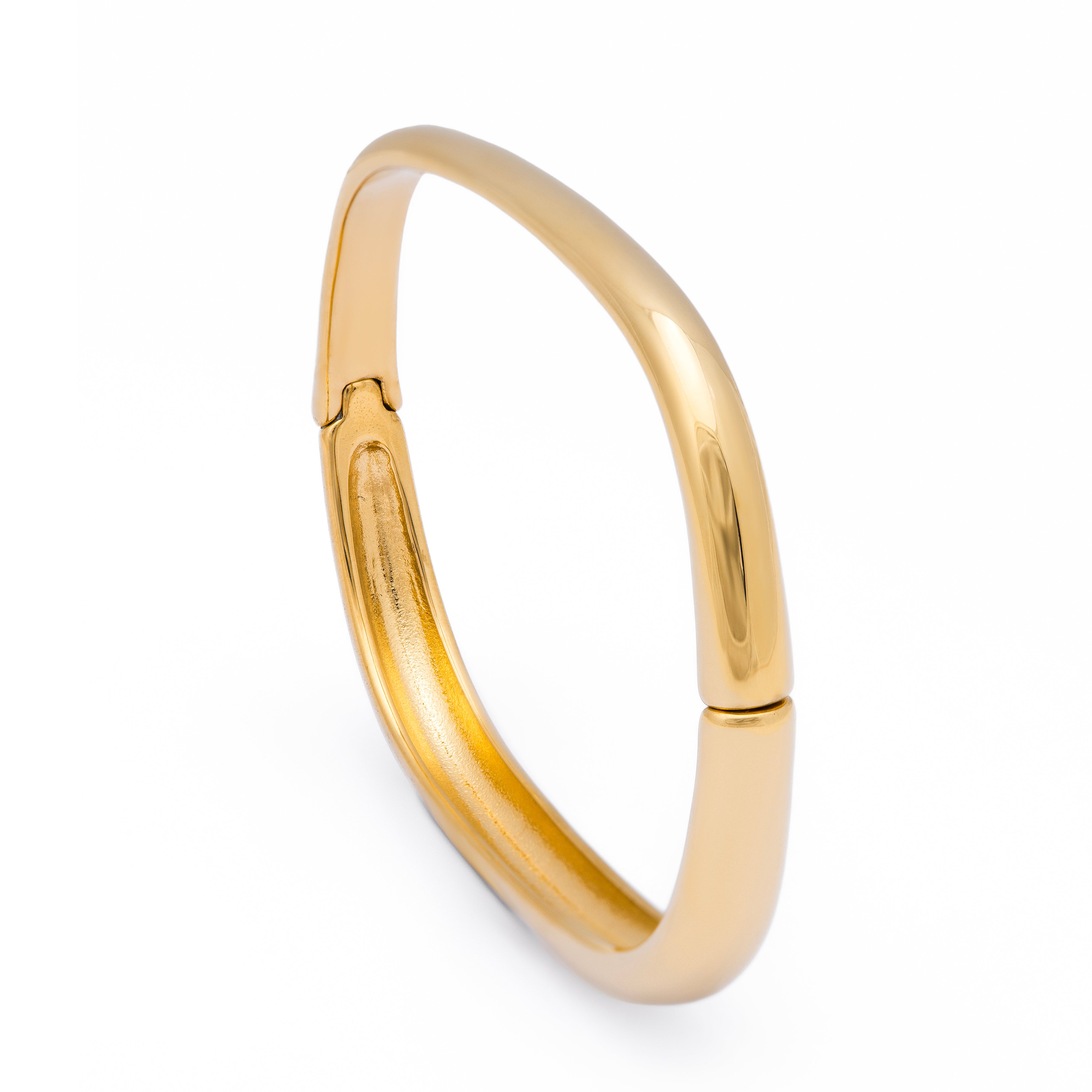Gold Soft Edge Bangle