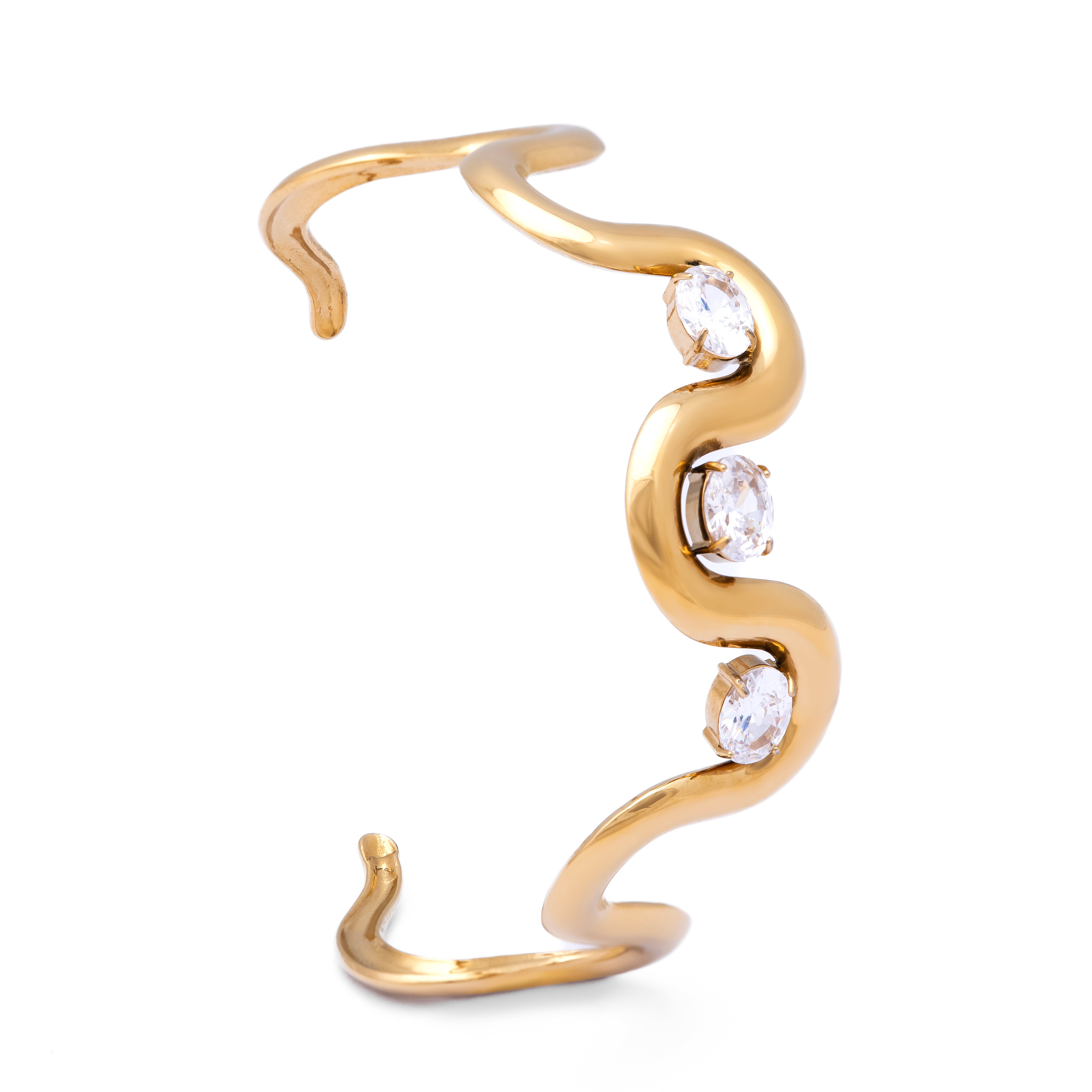 Serpent Crystal Cuff