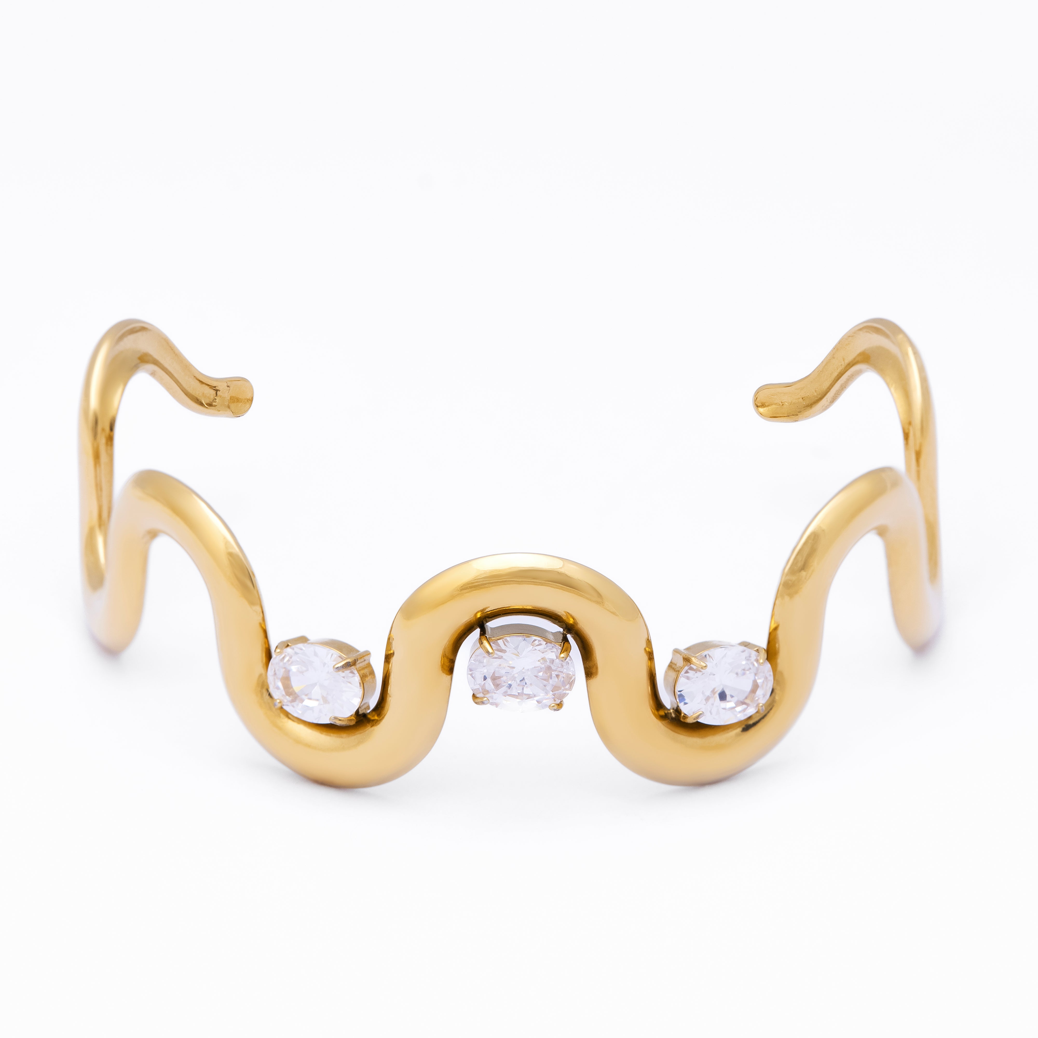 Serpent Crystal Cuff