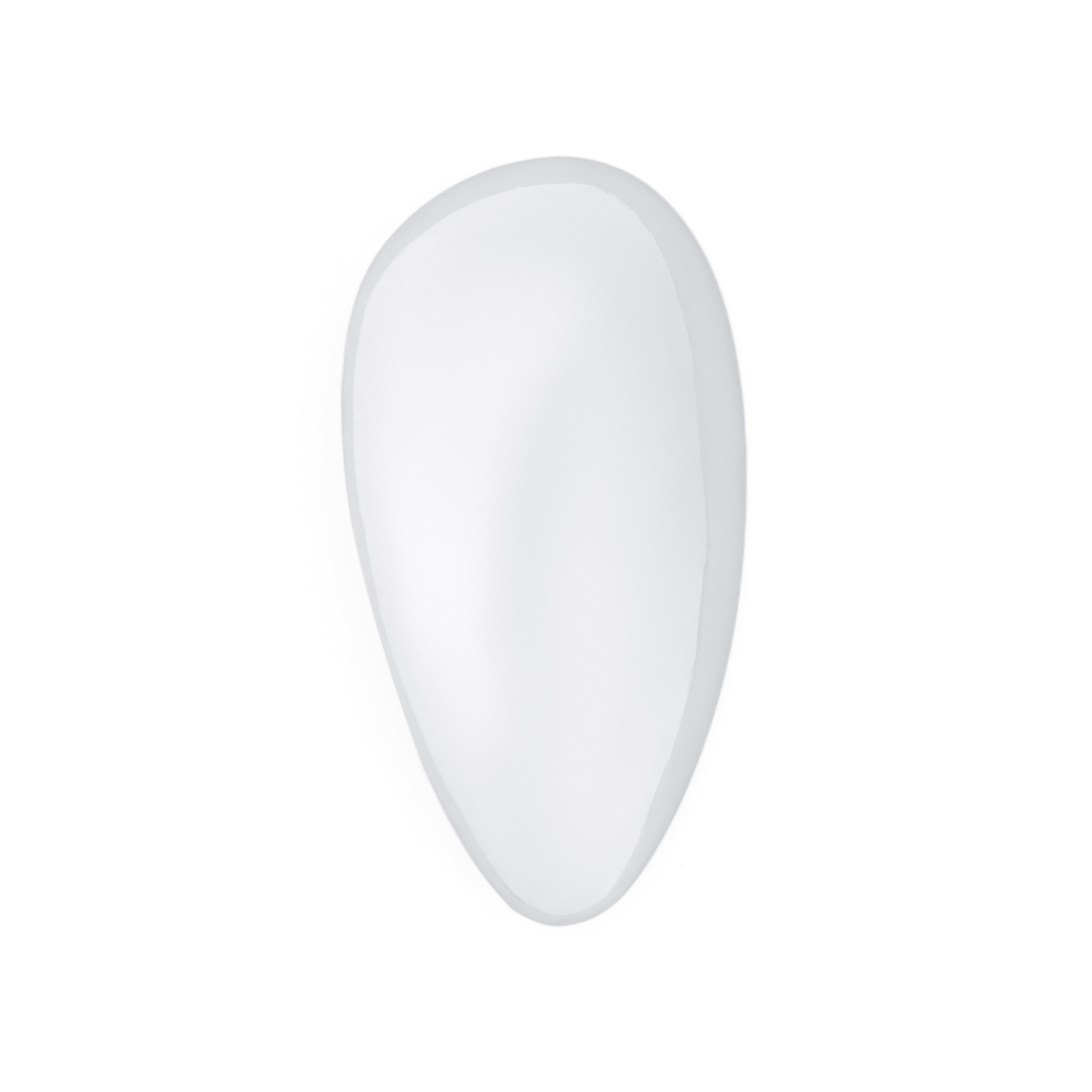 Silver Mirror Pebble Stud