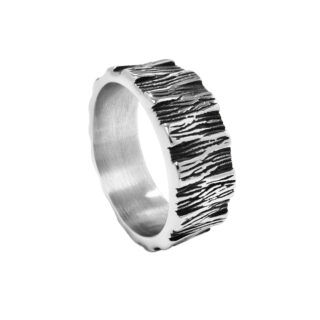 Textured Bark-Edge Ring