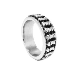 Ribbed Chain-Link Ring