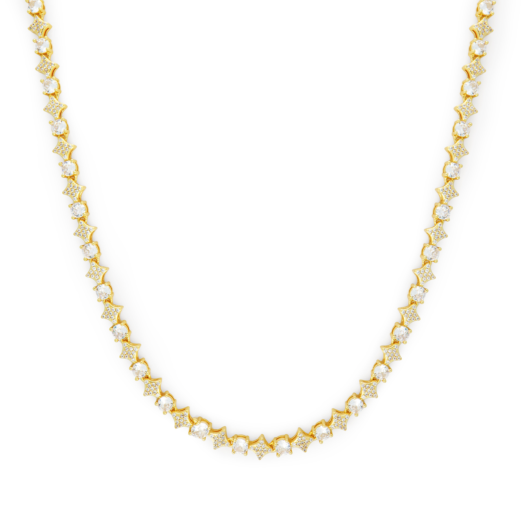 Gold Iced Star Chain