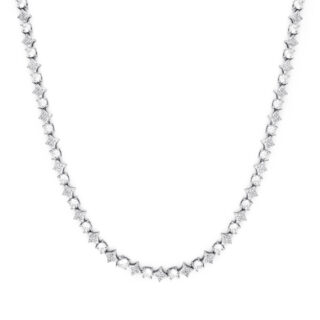 Silver Iced Star Chain